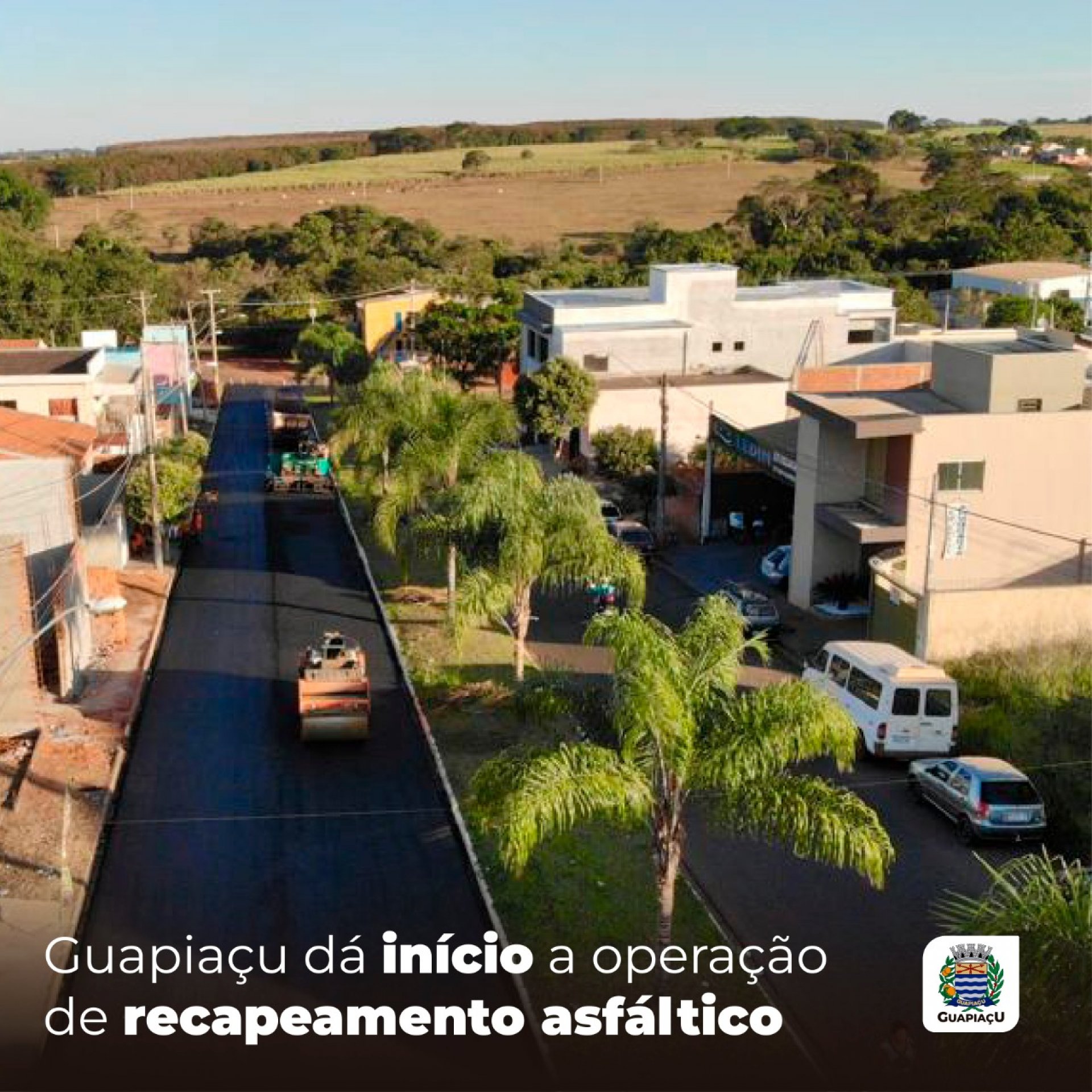 Guapiaçu dá início a operação de recapeamento asfáltico