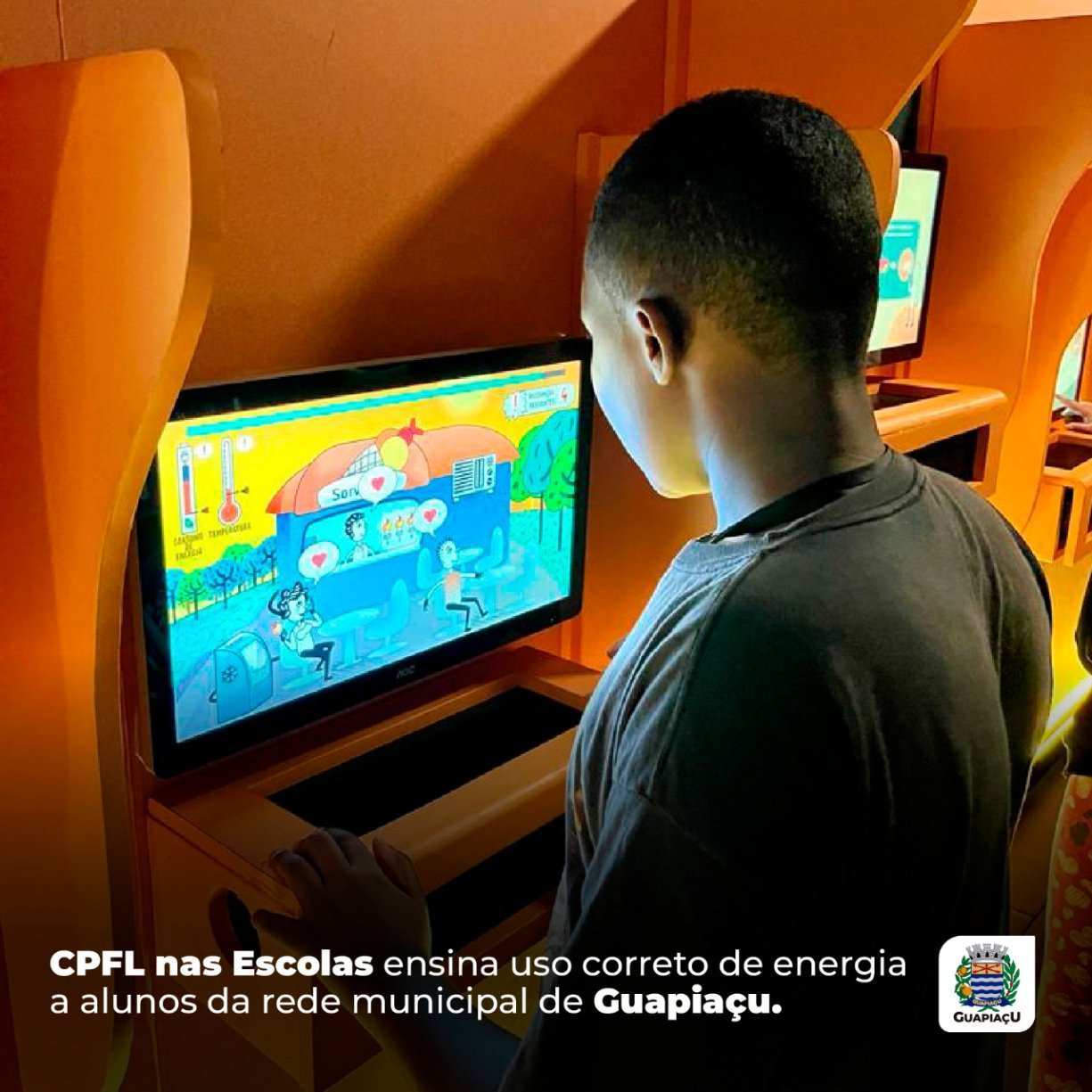 CPFL nas Escolas ensina uso correto de energia a alunos da rede municipal de Guapiaçu.