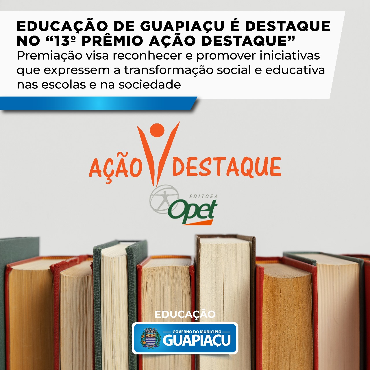 Educação de Guapiaçu é destaque no “13º Prêmio Ação Destaque”
